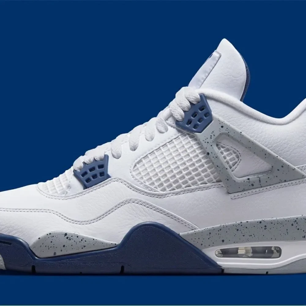 Nike Air Jordan 4 White Smoke Grey Fire Red Midnight Navy DH6927-140 Size 14​
